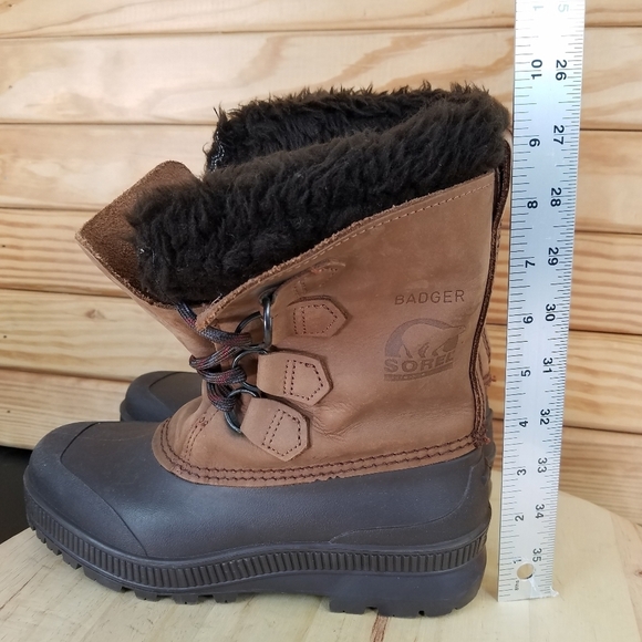 Sorel Badger Womens 7 US WP Winter Snow Duck Boot Made In Canada Leather Lace-up - Picture 7 of 13